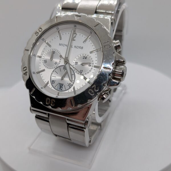 Michael Kors  Chronograph Quartz Watch Silver Dial Date