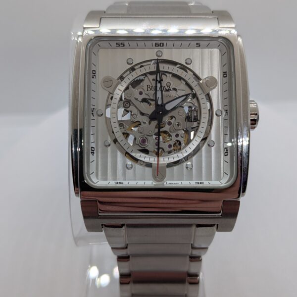 Bulova 21 Jewel Automatic Skeleton Men's Stainless Steel Watch C877602