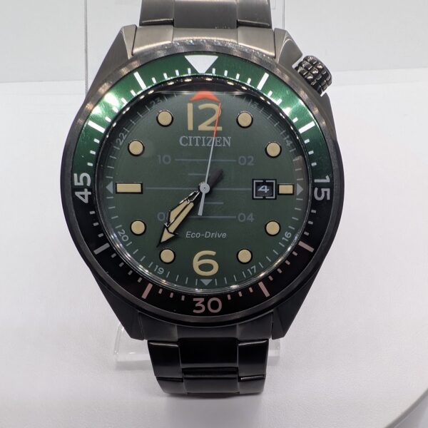 Citizen Eco-Drive Seaplane AW1717-81X Green Dial Steel Date